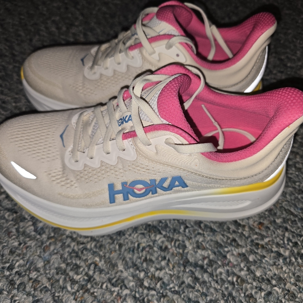 NWOT, HOKA Bondi, Size 9D (Wide), Alabaster/Birch Color